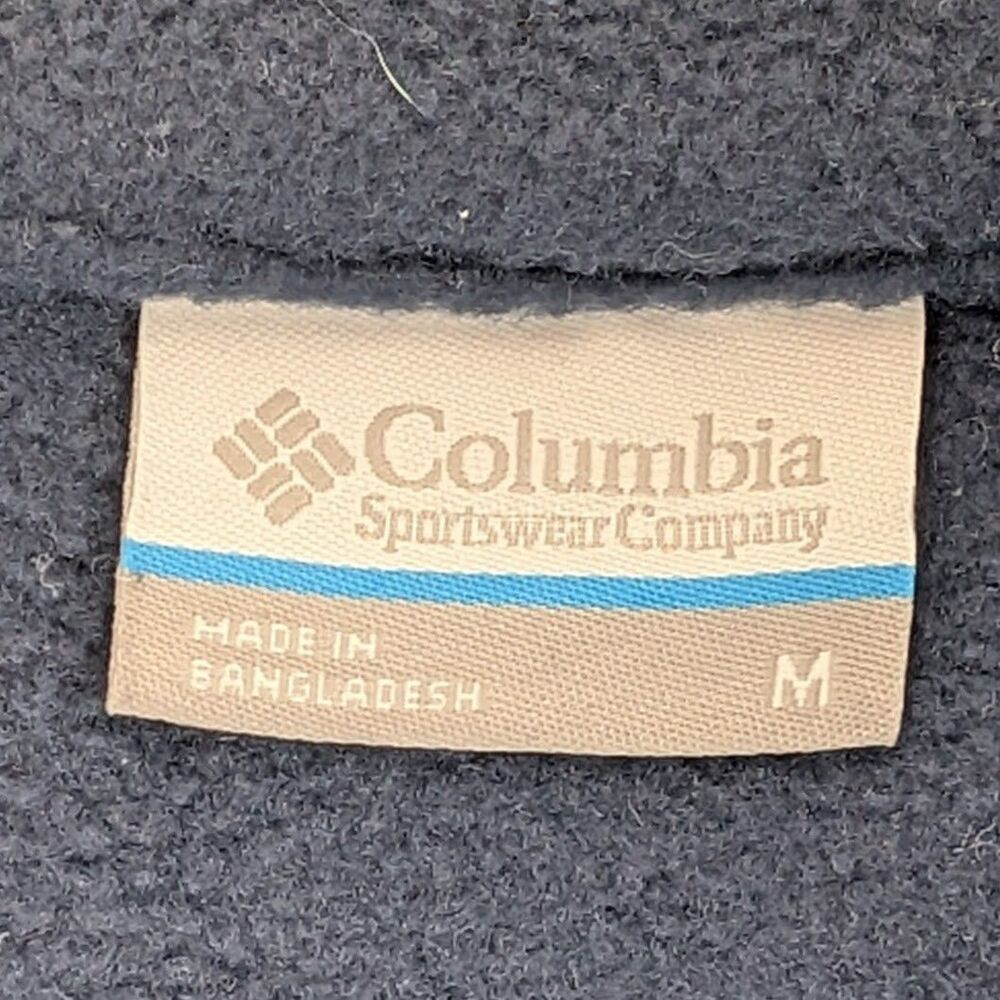 Columbia Oversized Half Snap Fleece Pullover Sweater Blue Sz Medium (Fit L) - Picture 5 of 8